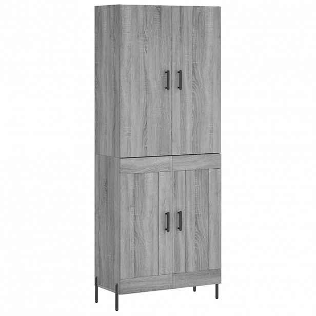 vidaXL Skříň highboard šedá sonoma 69,5 x 34 x 180 cm kompozitní dřevo