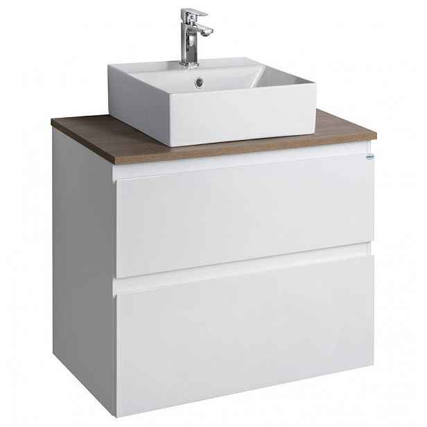 AQUALINE - ALTAIR sestava koupelnového nábytku, š. 67,6 cm, bílá/dub emporio AI270-01