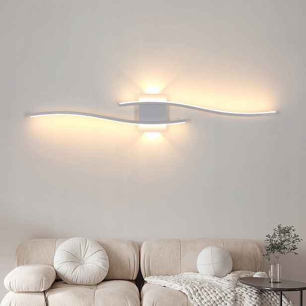 Bílé Nástěnné Svítidlo Led Moderní Do Obývacího Pokoje Chodby 3000K 27W