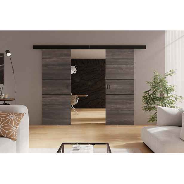 KIER Posuvné dveře WERDI DUO PLUS | 132 cm Barva: jasan tmavý