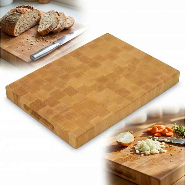 Krájecí deska End Grain Štorcová Buková olejovaná 40x30x4 pevná Blok