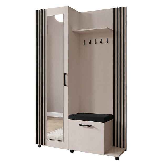 MASSENO MODERNÍ PŘEDSÍŇOVÁ SESTAVA ARMADIO, 137/207/42 cm, kašmírová