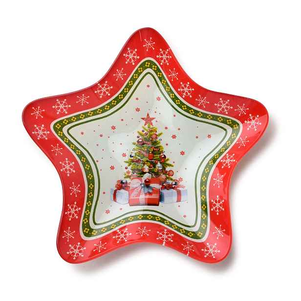 Mondex Vánoční skleněná miska Santa Lila II 23 cm červená