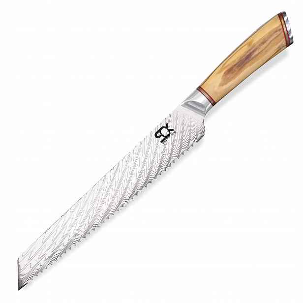 Nůž na pečivo Bread 240 mm Sok Olive Sunshine Damascus