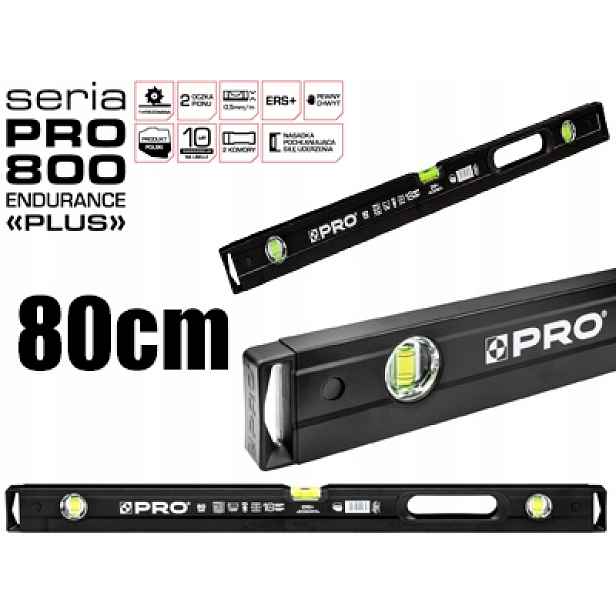 Pro Vodováha 80 cm PRO800 Endurance Plus Černá Zesílená