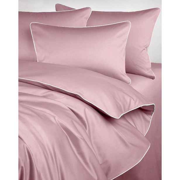 Saténové Povlečení Maro Home s flamingo pink a bílým lemováním 160x200