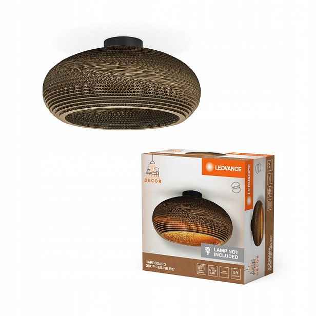 Stropní Svítidlo Dekorativní na omítku E27 Karton Hnědá Decor Ledvance