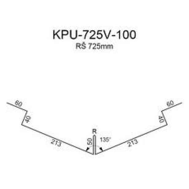 Úžlabí RS725V-135-40 SP25 RAL7035 0,50mm 2bm