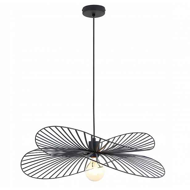 Závěsné Stropní Svítidlo Boho černá 60 cm, lehká, ažurová, dvojitý difuzor