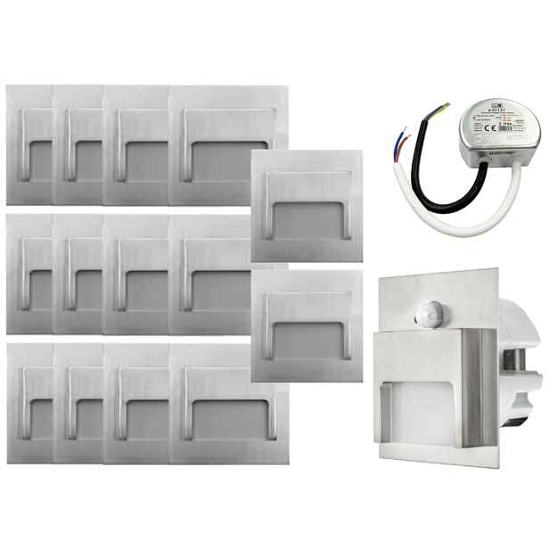 Sada osvětlení schodů Halogen Led 15x senzor