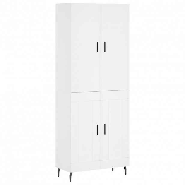 vidaXL Skříň highboard bílá 69,5 x 34 x 180 cm kompozitní dřevo