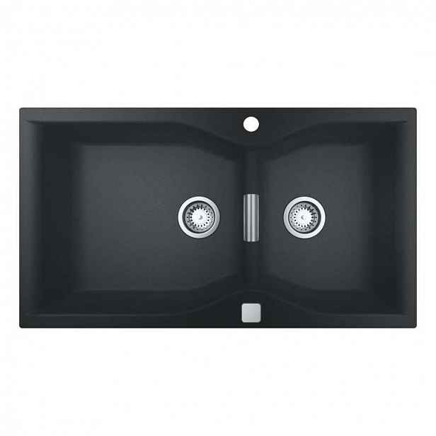Grohe - Kompozitní dřez K700 s odtokem, 90x50 cm, granitová černá 31658AP0