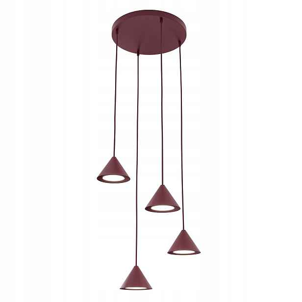 Stropní svítidlo Elit 4x GX53, vínová, 100 cm