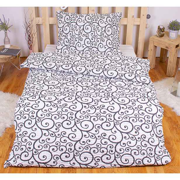 TP Polybavlna povlečení PREMIUM 140x200+70x90 - Černobílý orient