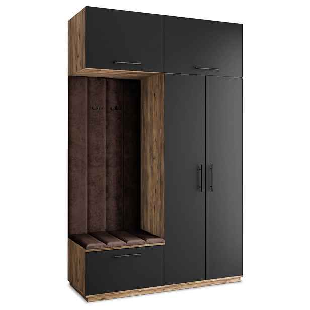 MASSENO MODERNÍ PŘEDSÍŇOVÁ SESTAVA REMA, 150/240/60 cm, dub Lefkas