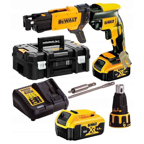 Aku Šroubovák pro desky G-k 18V 2x5Ah Dewalt DCF620P2K