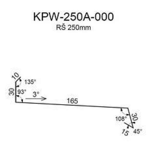 Oplechování římsy RS250A SP25 RAL7035 0,50mm 2bm