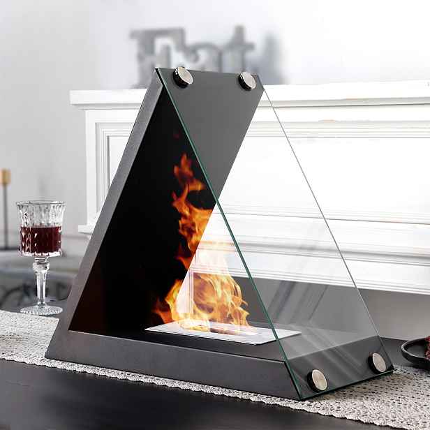 Volně Stojící Biokrb Černý Pyramida Tornado Flame