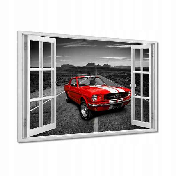 Obrazy 90x60 Červený Ford Mustang