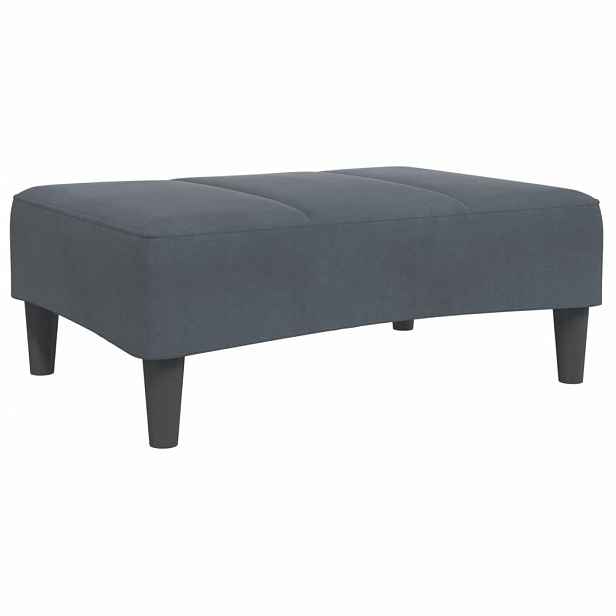 vidaXL Podnožka tmavě šedá 77 x 55 x 31 cm samet