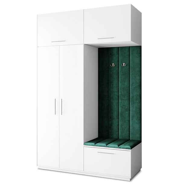 MASSENO MODERNÍ PŘEDSÍŇOVÁ SESTAVA REMA, 150/240/60 cm, bílá