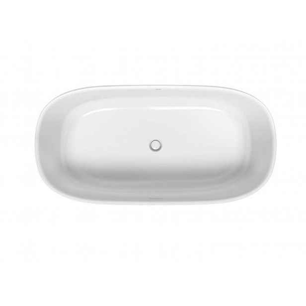 Duravit Zencha - Volně stojící vana 180x90 cm, DuraSolid, ClickClack, bílá 700463000000000