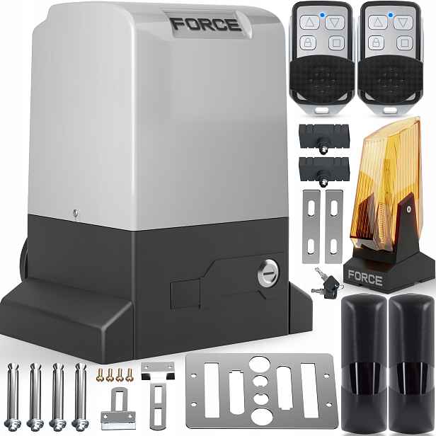 Set Pohon Pro Brány Force 1200 2xPILOT Lampa, Pro Posuvné Brány 1200 kg