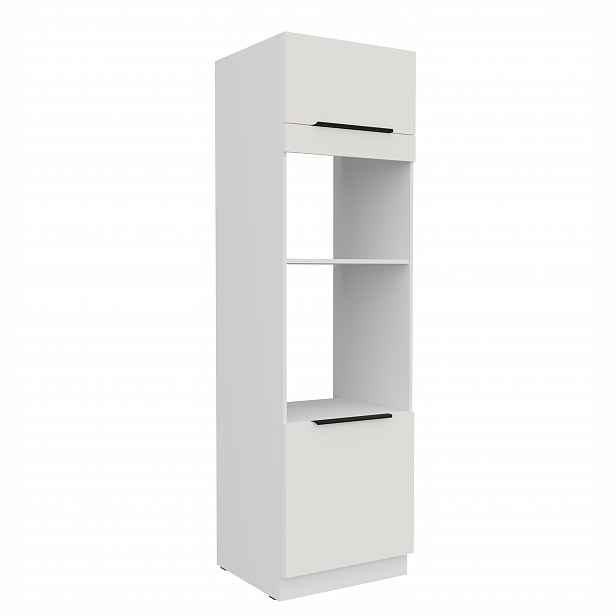 Vysoká skříňka pro vestavnou a mikrovlnou troubu Aria 60 DPM-210 2F Barva korpusu: Bílá, Barva dvířek: WH - Crystal white AFM