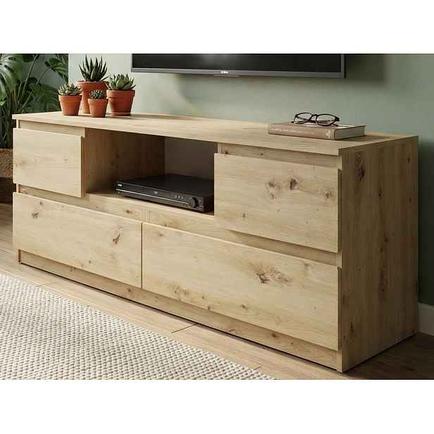 TV skříňka Carlos, dub artisan, šířka 140 cm