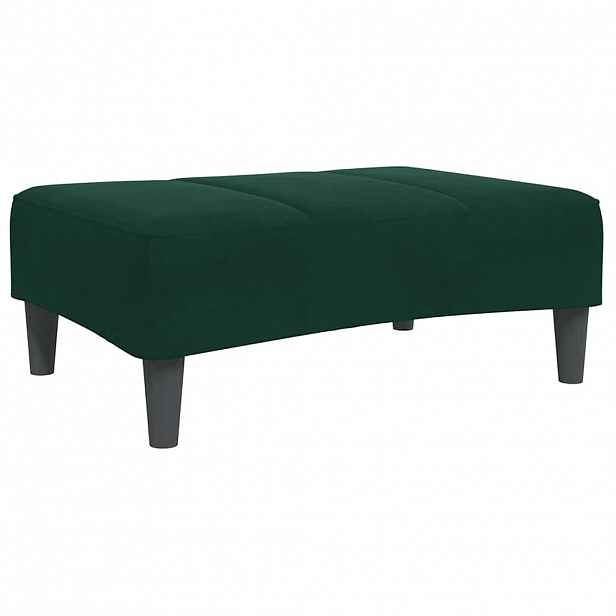 vidaXL Podnožka tmavě zelená 77 x 55 x 31 cm samet