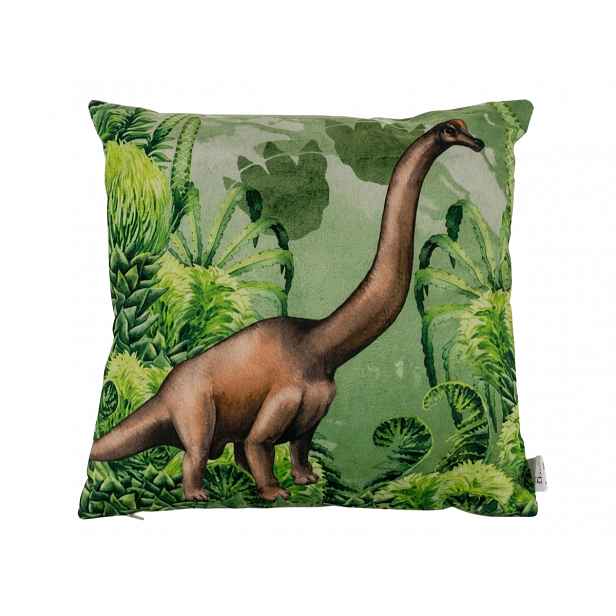 Dekorační polštářek BRACHIOSAURUS 40x40 cm, zelený