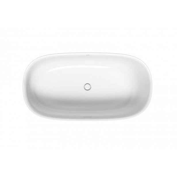 Duravit Zencha - Volně stojící vana 160x85 cm, DuraSolid, ClickClack, bílá 700462000000000