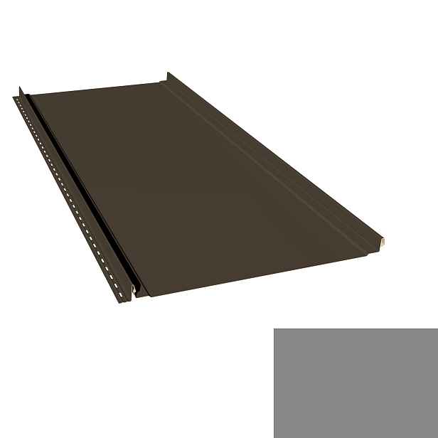 Krytina plechová LINEDEK 485 Flat SP 25 LESK 2A094 tmavě stříbrná