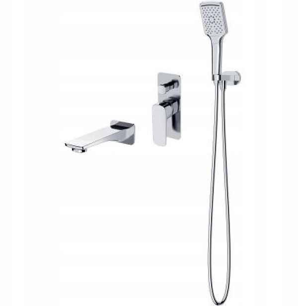 Podomítkový set Larga Cersanit, chromovaný, moderní ergonomie