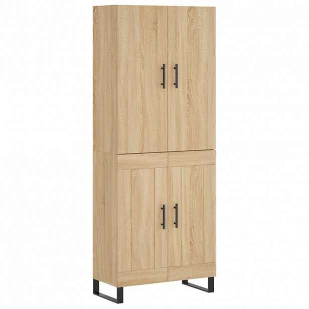 vidaXL Skříň highboard dub sonoma 69,5 x 34 x 180 cm kompozitní dřevo