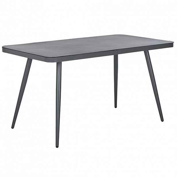 Beliani ZAHRADNÍ STŮL Hliník šedý 140/80 cm Lipari