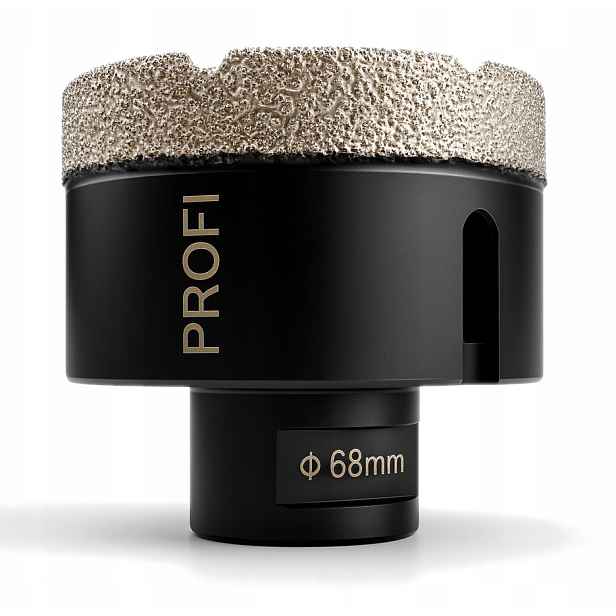 Korunkový Vrták Diamantová 68 mm Korunka Na Gres Dlaždic Vrták Profi Xblack