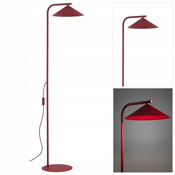 Stojací lampa Lume červená, jemné světlo nad čítárnou Tk Lighting