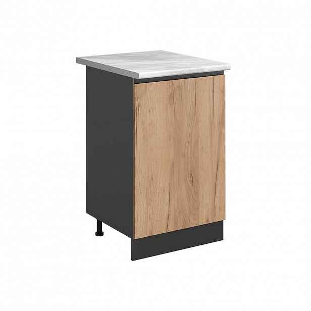 Vicco SPODNÍ SKŘÍŇKA KUCHYŇSKÉ LINKY R-Line, Zlatý mocný dub/Antracit, 50 cm pracovná doska Mramor