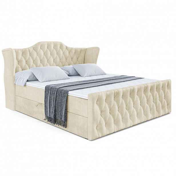 ALTDECOR AMERICKÁ postel VILA-Z – 200 x 200 cm – H4 – béžová