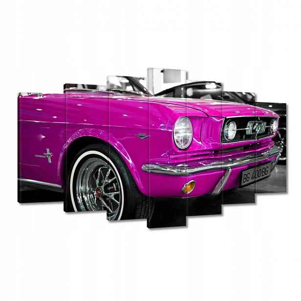 Obrazy 140x80 Růžový Ford Mustang