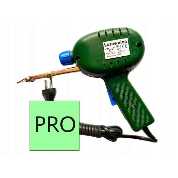 Polská Transformátorová pájka Tex 250w Pro Zelená 5 hrotů