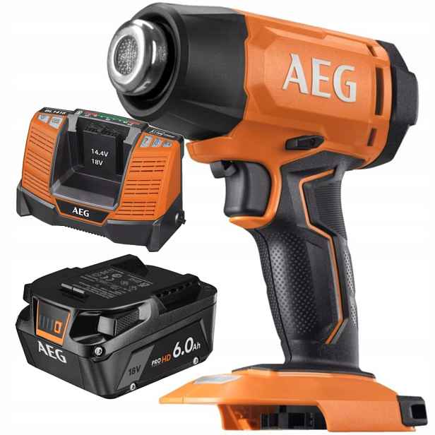 Aeg Kompaktní Horkovzdušná Pistole 18 V nabíječka BL1418 Akumulátor 6.0 Ah