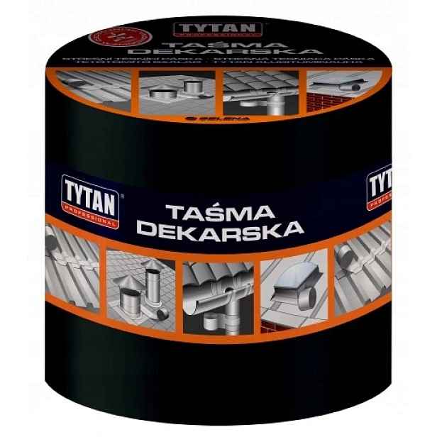 Pokrývačská Těsnící Páska 15 CM * 10 M Černá 10051464 Titan