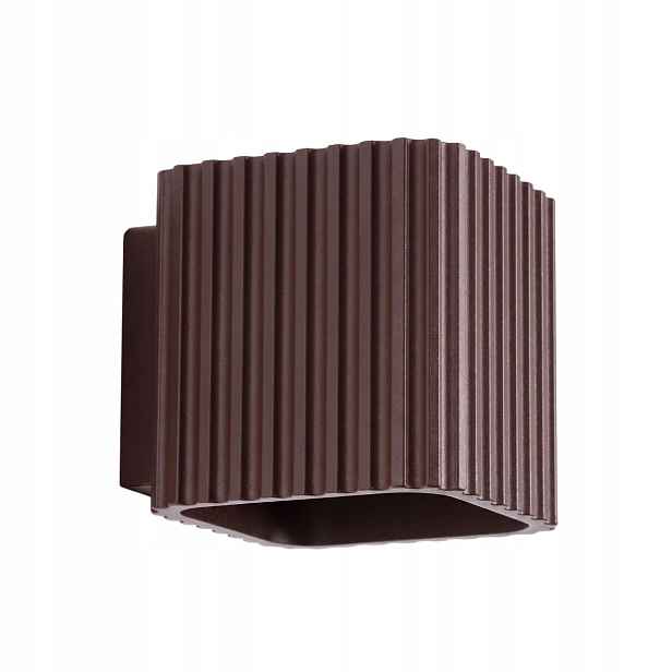 Sollux Lighting Riff nástěnné svítidlo hnědé s rýhovaným horním okrajem 1xG9 8W