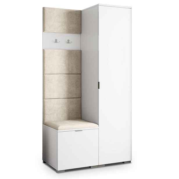 MASSENO MODERNÍ PŘEDSÍŇOVÁ SKŘÍŇ LORI, 95/181/51 cm, bílá