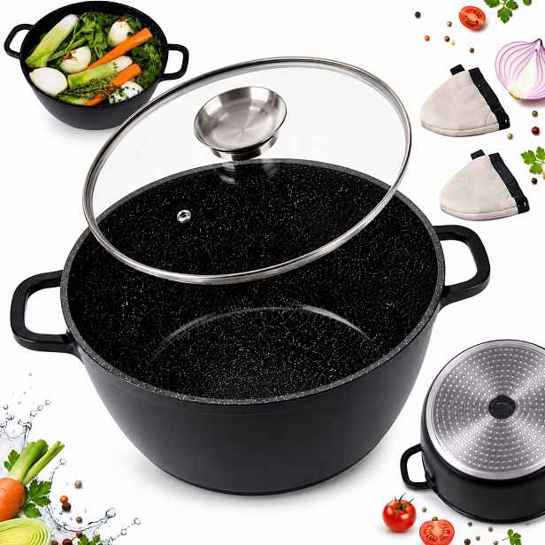 Hrnec S Aromatizérem Na Koření Na Indukci, Plyn Na Pečení, Velký, 13 L