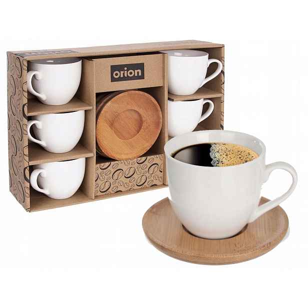 Sada 6x Porcelánové Šálky na Espresso, Kompletní Sada Šálků, Dárek