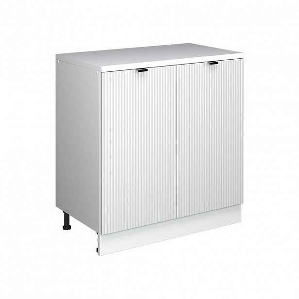 Vicco ROZŠIŘUJÍCÍ SKŘÍŇKA Rion, Bílé zvlnění/Bílá, 80 x 46 cm bez šikminy se 2 dveřmi
