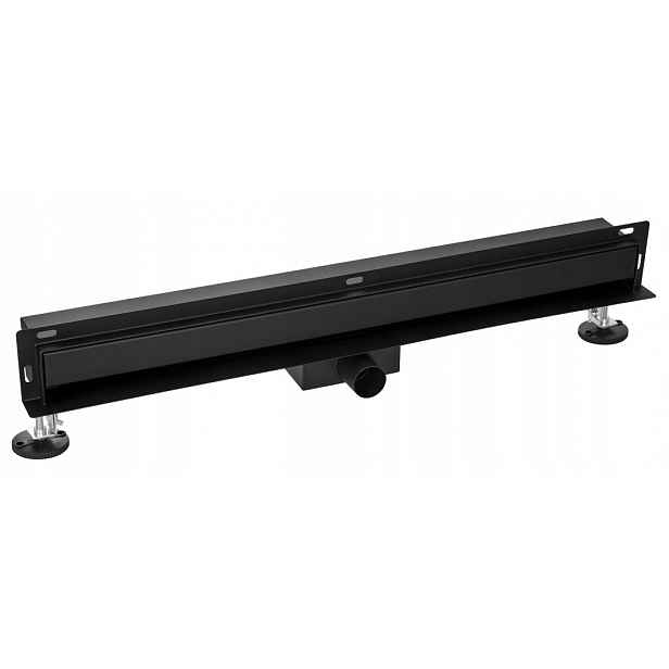 Lineární Odtok Boční Nástěnný Odtok 60 cm Černý